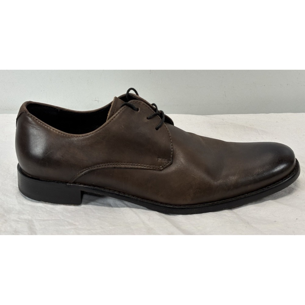 John Varvatos Star S Derby Oxford Dress Shoes Men's 8 M Dark Brown Leather Lace